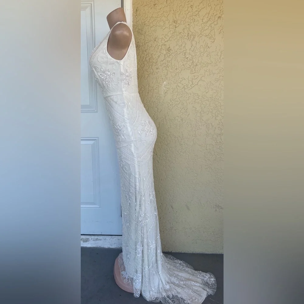Lulu's White Lace Wedding Dress - Picture 6 of 16
